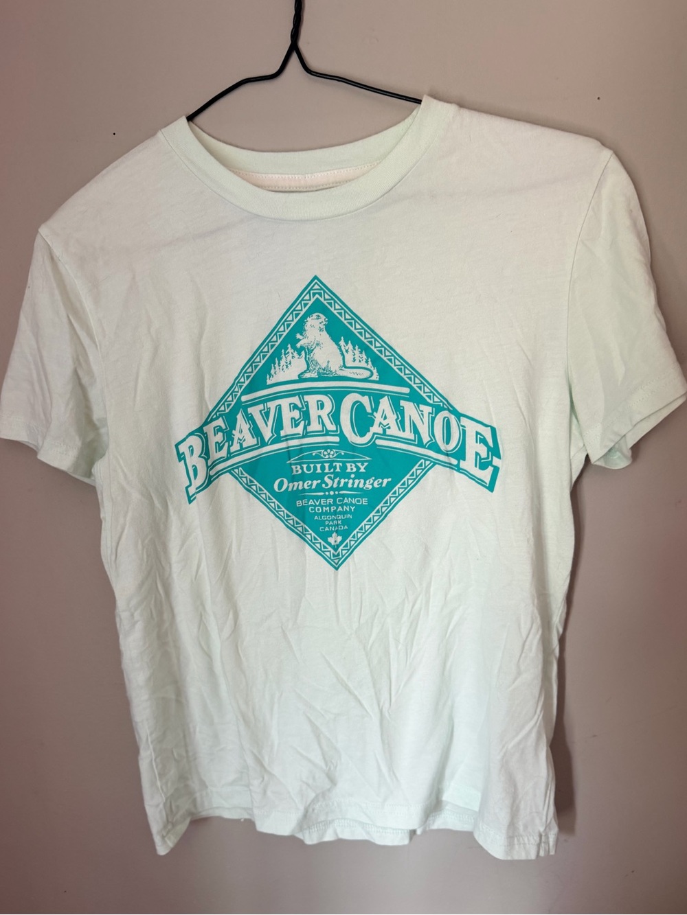 Roots Beaver Canoe T shirt 9-10yrs animal graphic camping